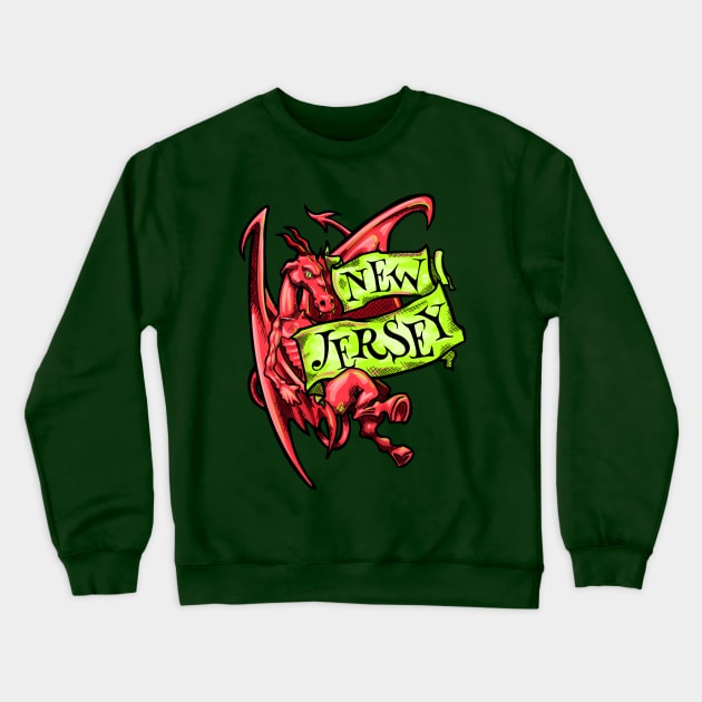 The jersey devil Crewneck Sweatshirt by Rosebear